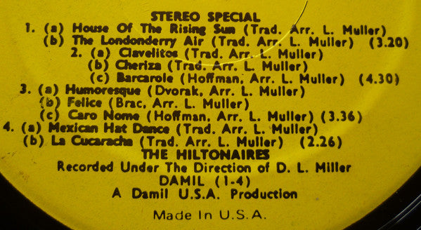 The Hiltonaires : Stereo Special (LP, Album, USA)