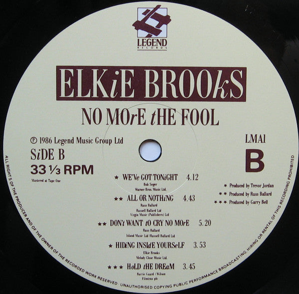 Elkie Brooks : No More The Fool (LP, Album)