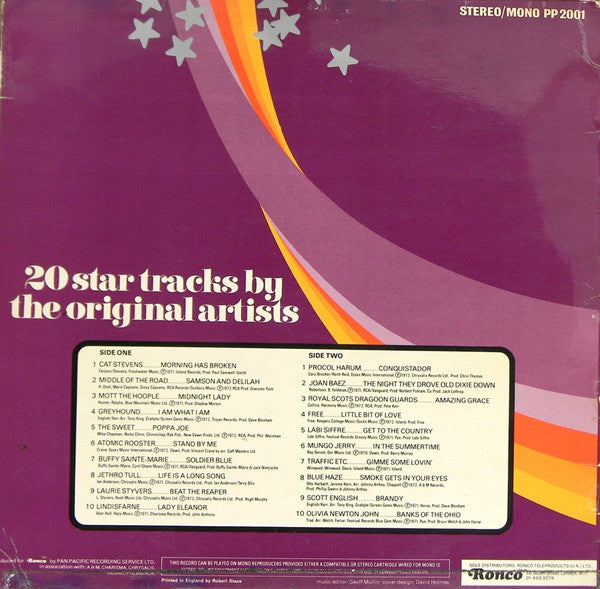 Various : 20 Star Tracks Vol. 1 (LP, Album, Comp, Mono)