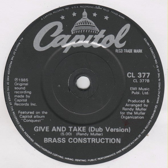 Brass Construction : Give And Take (7", Single)