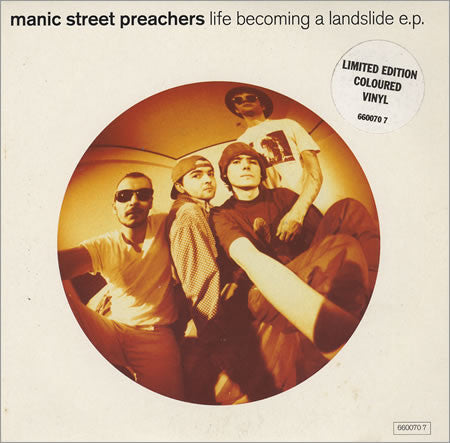 Manic Street Preachers : Life Becoming A Landslide EP (7", EP, Ltd, Pin)