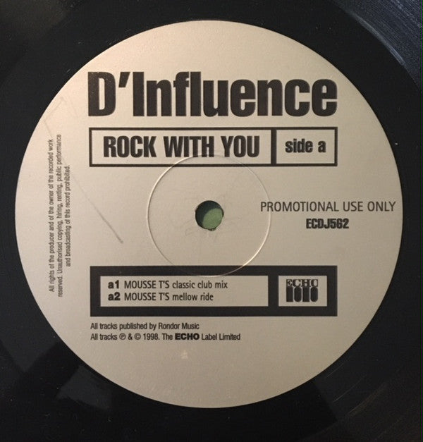 D'Influence : Rock With You (12", Promo)
