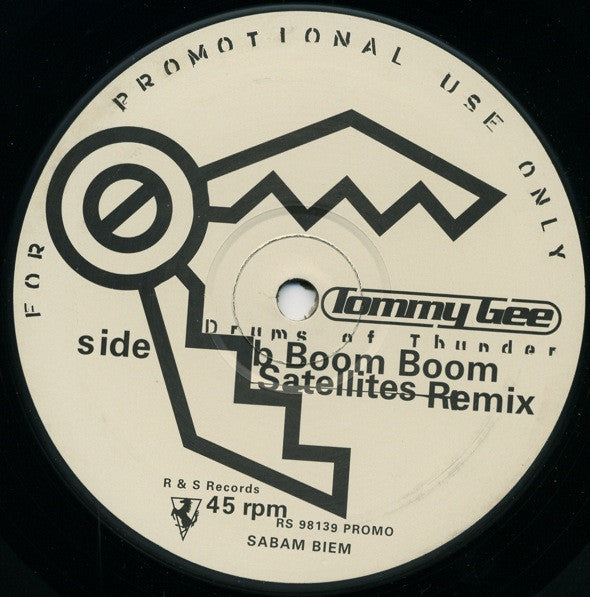Tommy Gee : Drums Of Thunder (12", Promo)