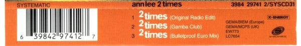 Ann Lee : 2 Times (CD, Single)