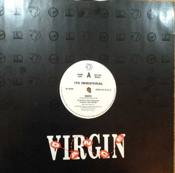 It's Immaterial : Rope (12", Promo)