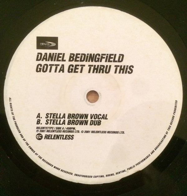 Daniel Bedingfield : Gotta Get Thru This (12", Promo)