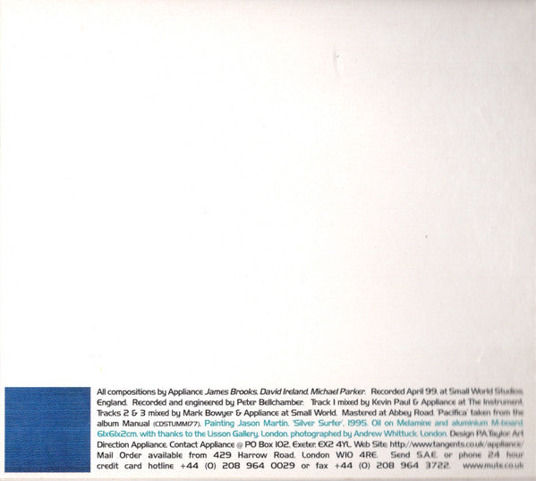 Appliance : Pacifica (CD, Single)