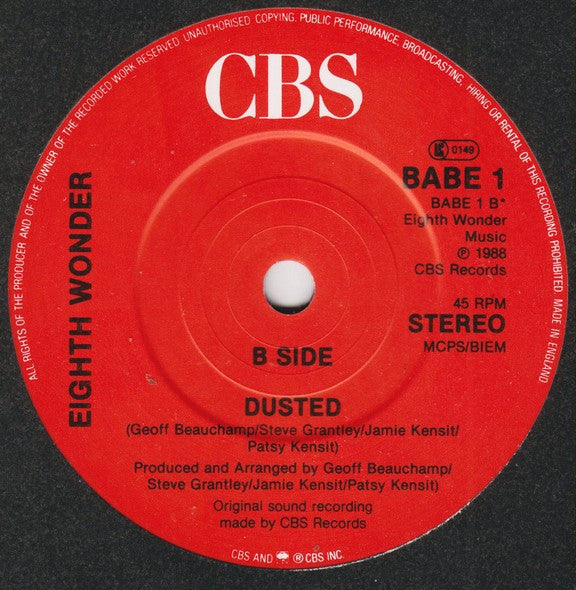 Eighth Wonder : Baby Baby (7", Single)