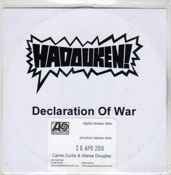 Hadouken! : Declaration Of War (CDr, Single, Promo)