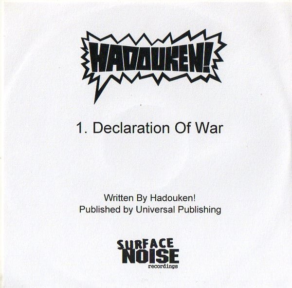 Hadouken! : Declaration Of War (CDr, Single, Promo)
