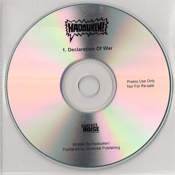 Hadouken! : Declaration Of War (CDr, Single, Promo)