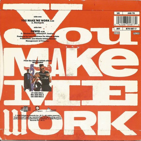 Cameo : You Make Me Work (7", Single)