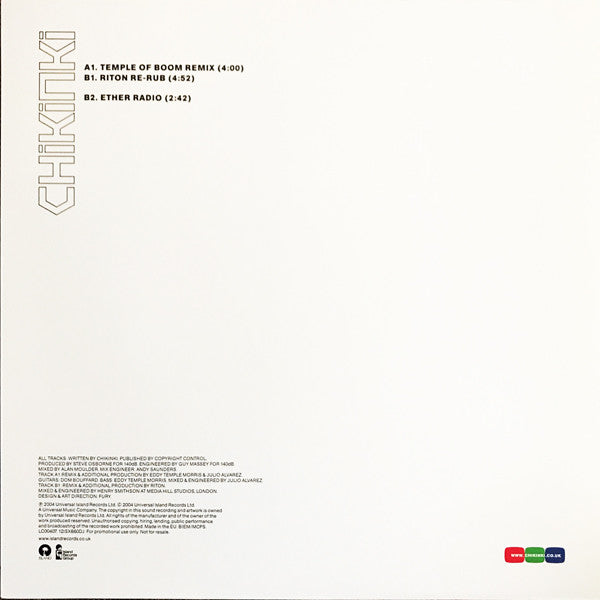 Chikinki : Ether Radio (12", Promo)