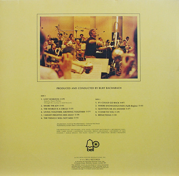 Burt Bacharach : Lost Horizon (Original Soundtrack) (LP, Fol)