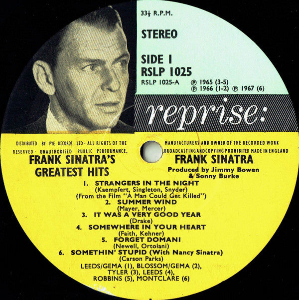 Frank Sinatra : Frank Sinatra's Greatest Hits! (LP, Comp)