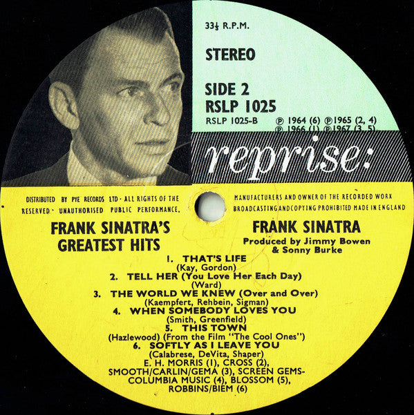 Frank Sinatra : Frank Sinatra's Greatest Hits! (LP, Comp)