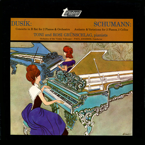 Jan Ladislav Dusík / Robert Schumann, Toni Grünschlag And Rosi Grünschlag : Concerto In B Flat For 2 Pianos & Orchestra / Andante & Variations For 2 Pianos, 2 Cellos (LP)