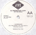 Samantha Fox : I Surrender (To The Spirit Of The Night) (12", Promo)