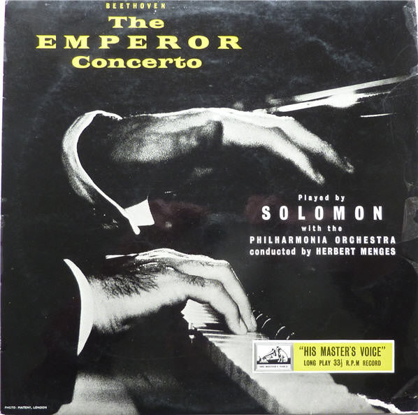 Ludwig van Beethoven, Solomon (6) With The Philharmonia Orchestra Conducted By Herbert Menges : The Emperor Concerto (LP, Mono, RE)