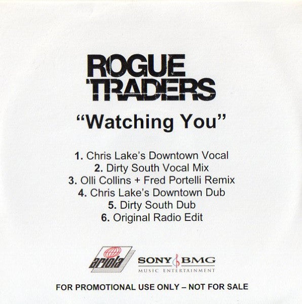 Rogue Traders : Watching You (CDr, Single, Promo)