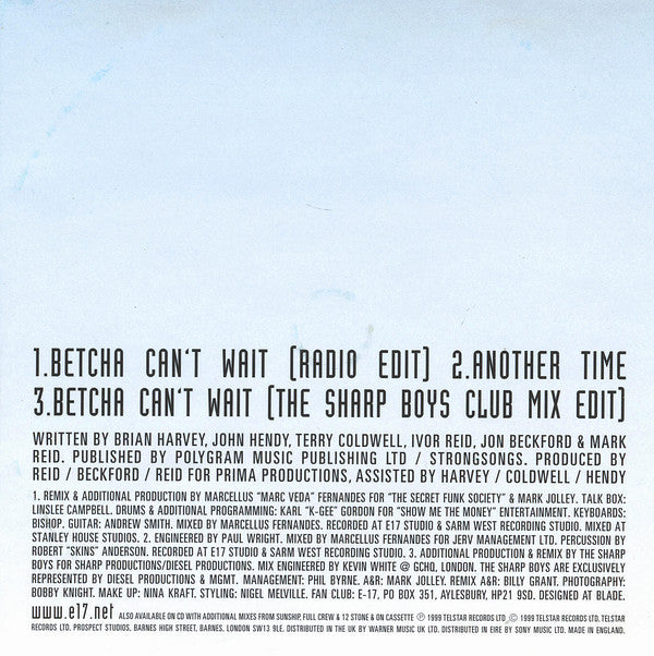 E-17 : Betcha Can't Wait (CD, Single)
