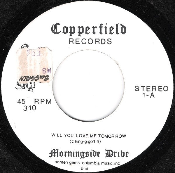 Morningside Drive (3) : Will You Love Me Tomorrow (7", Single)