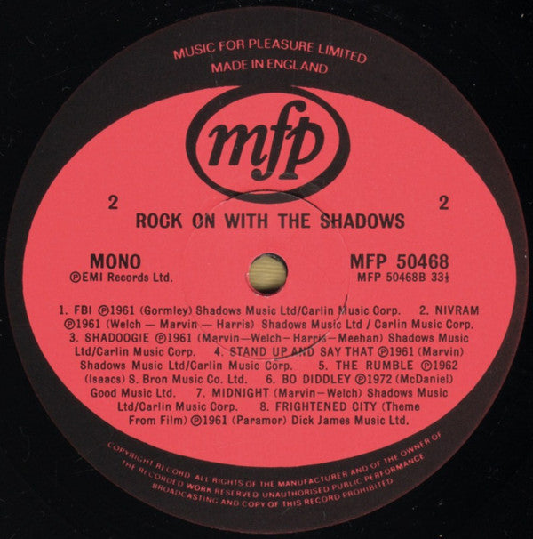 The Shadows : Rock On With The Shadows (LP, Comp, Mono)