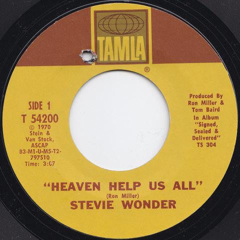 Stevie Wonder : Heaven Help Us All (7", Single)