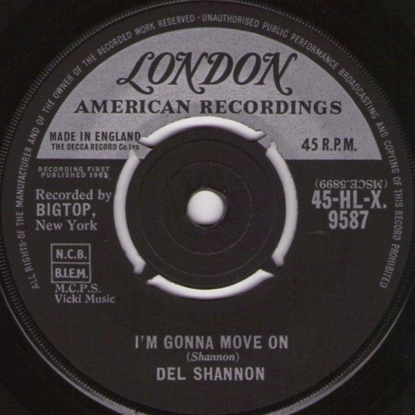 Del Shannon : Cry Myself To Sleep (7", Single)