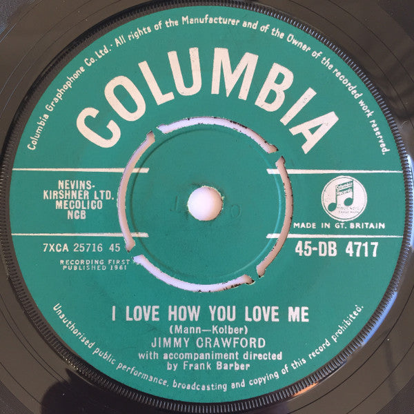 Jimmy Crawford (5) : I Love How You Love Me (7")