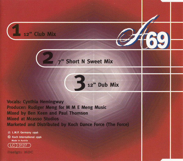A69 : Feel That Love Again (Down To Defenin Mixes) (CD, Maxi)