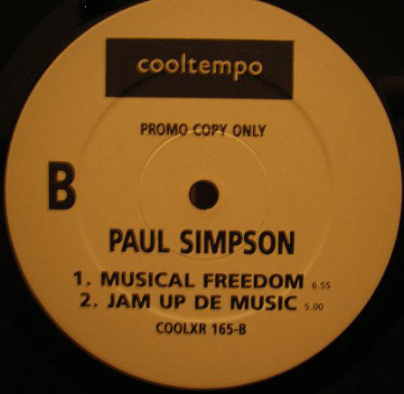 Paul Simpson : Musical Freedom (12", Promo)