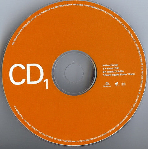 K-klass : Burnin' (CD, Single, Car)