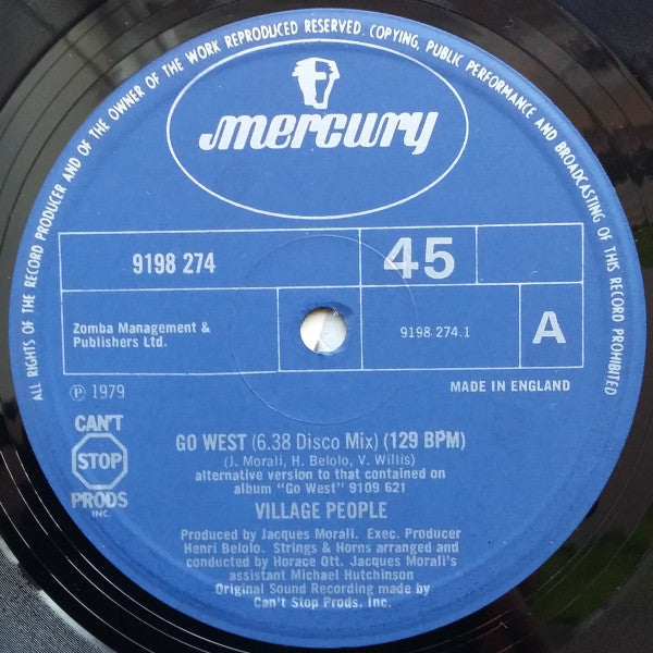 Village People : Go West (12", Single)