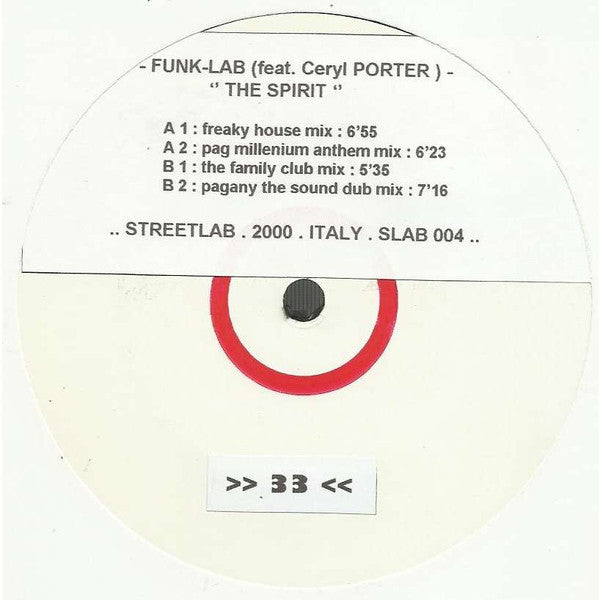 Funk-Lab Featuring Cheryl Porter : The Spirit (12")