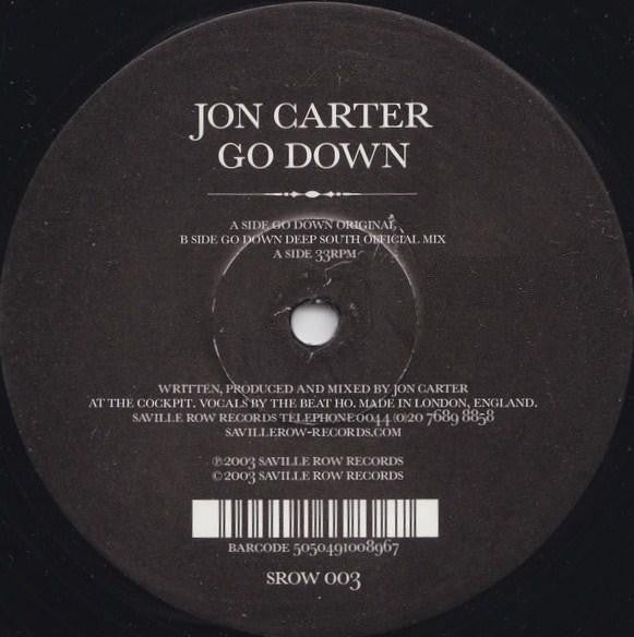 Jon Carter : Go Down (12")
