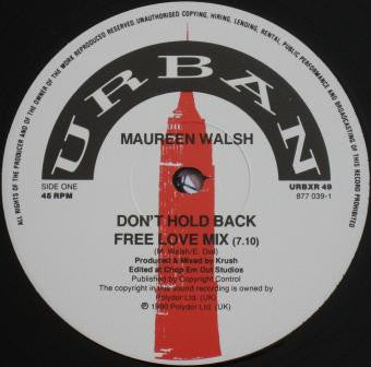 Maureen Walsh : Don't Hold Back (Remix) (12")