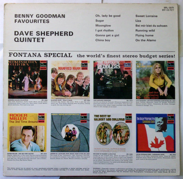 Dave Shepherd : Benny Goodman Favorites (LP, Album)