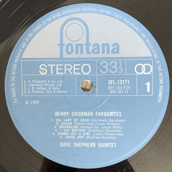 Dave Shepherd : Benny Goodman Favorites (LP, Album)