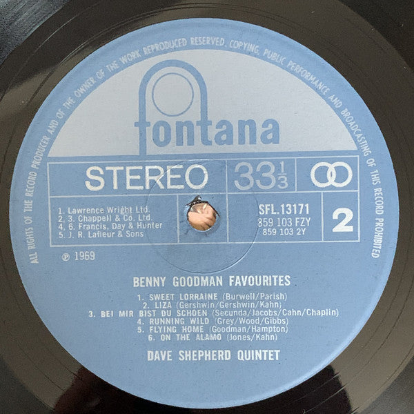 Dave Shepherd : Benny Goodman Favorites (LP, Album)