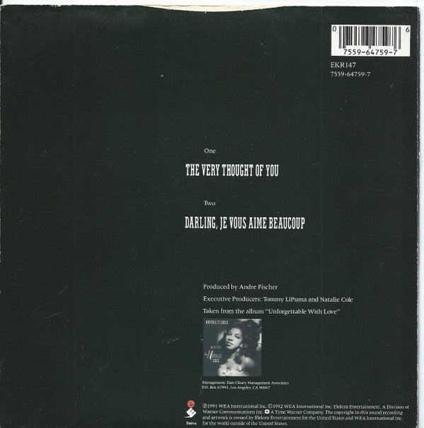 Natalie Cole : The Very Thought Of You (7")