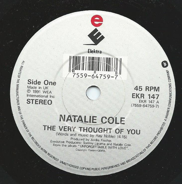 Natalie Cole : The Very Thought Of You (7")