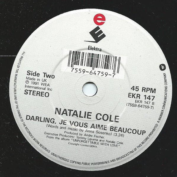 Natalie Cole : The Very Thought Of You (7")
