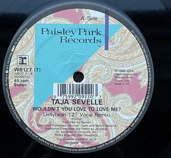 Taja Sevelle : Wouldn't You Love To Love Me? (12")
