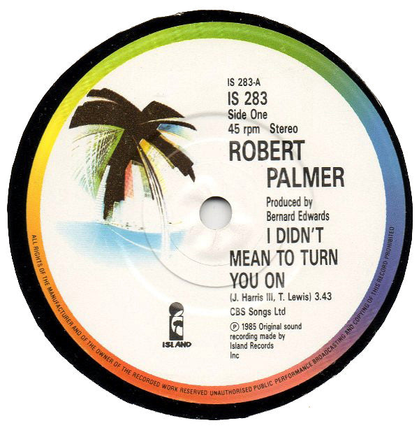Robert Palmer : I Didn't Mean To Turn You On (7", Single, Gat)