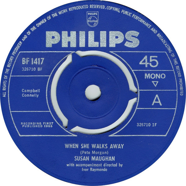 Susan Maughan : When She Walks Away (7", Single)