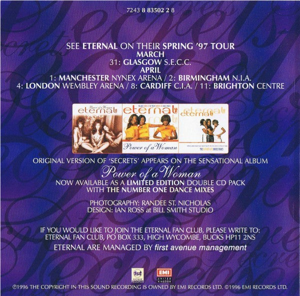 Eternal (2) : Secrets (CD, Single, CD1)