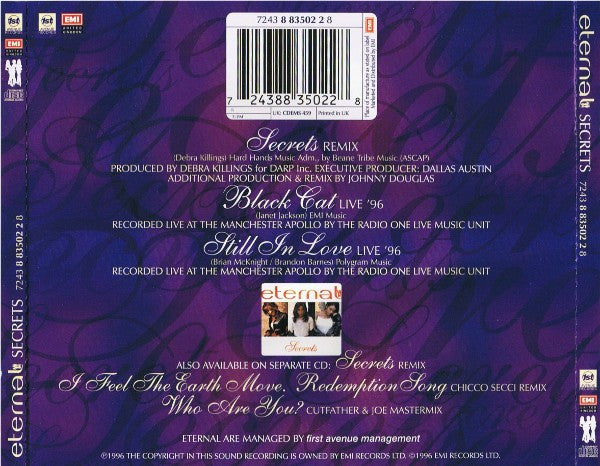 Eternal (2) : Secrets (CD, Single, CD1)