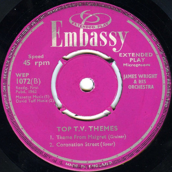 James Wright & His Orchestra : Top T.V. Themes (7", EP)