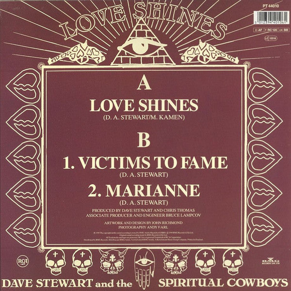 Dave Stewart And The Spiritual Cowboys : Love Shines (12", Maxi)